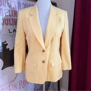 Pendleton: Vintage Elegant Yellow Women's Collared Blazer Size 12